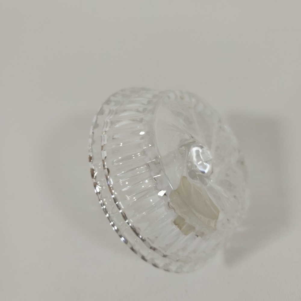 Zajecar Kristal Ring Holder Dish Clear 24% Lead Crystal Pressed Glass Star Burst - Picture 3 of 5